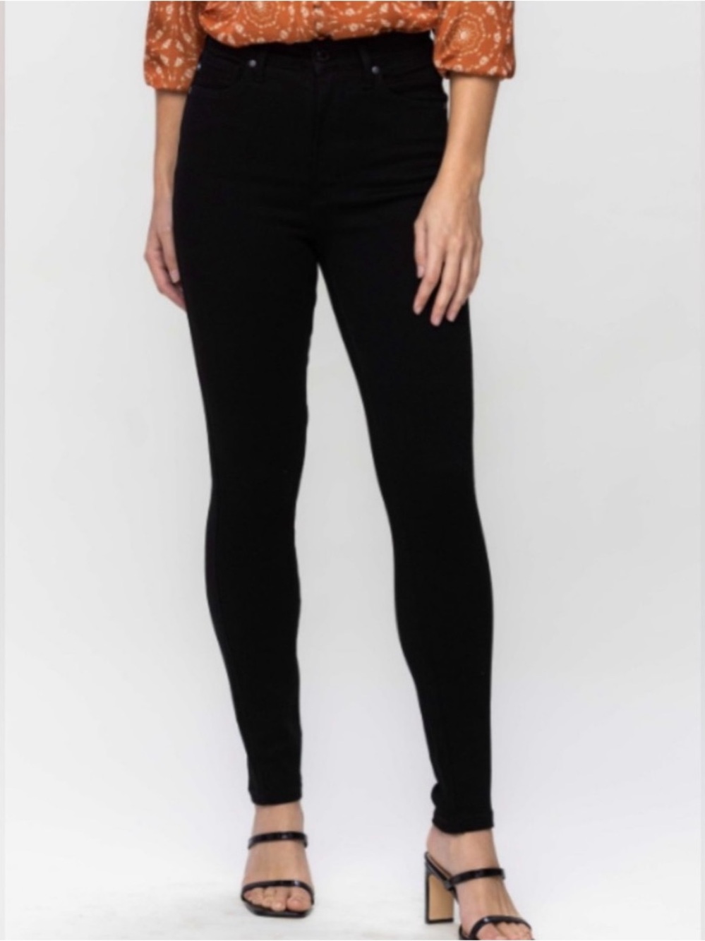 NWT-Judy Blue Black Tummy Control Skinny Jeans - Womens Size 24W